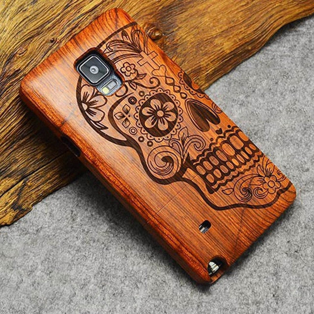 Wood Case For Samsung Galaxy S5 S6 S7 S8 S9 Edge Plus Note 3 8 9 Celular Phone Cases Cover 100% Natural Bamboo Carving Fundas
