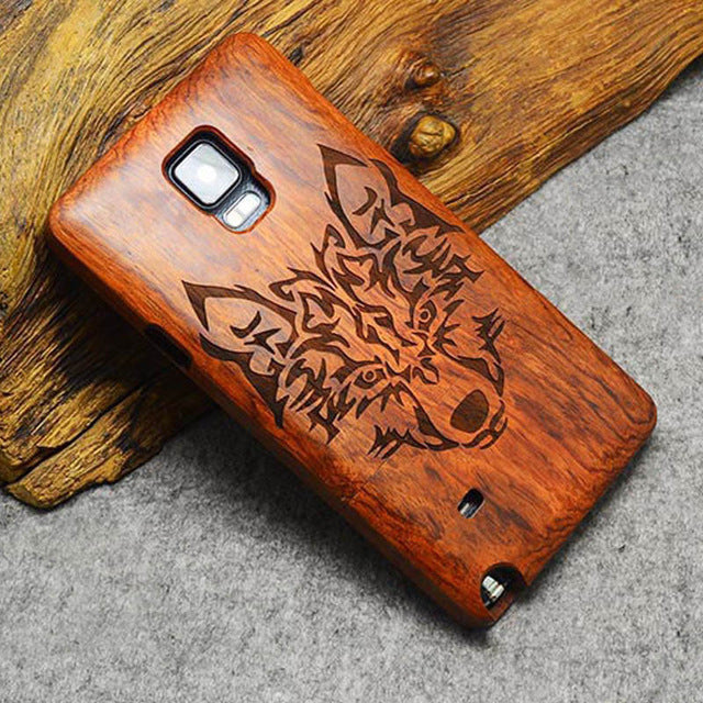 Wood Case For Samsung Galaxy S5 S6 S7 S8 S9 Edge Plus Note 3 8 9 Celular Phone Cases Cover 100% Natural Bamboo Carving Fundas