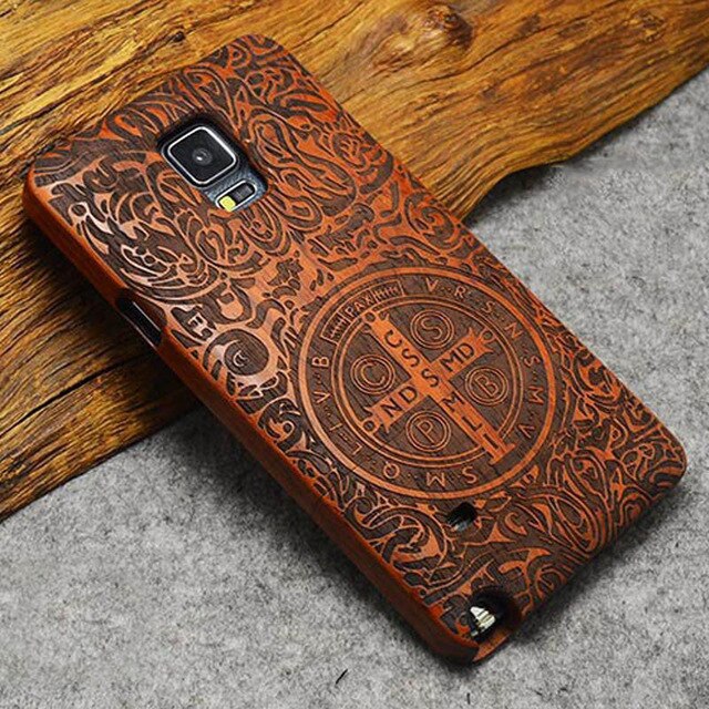 Wood Case For Samsung Galaxy S5 S6 S7 S8 S9 Edge Plus Note 3 8 9 Celular Phone Cases Cover 100% Natural Bamboo Carving Fundas