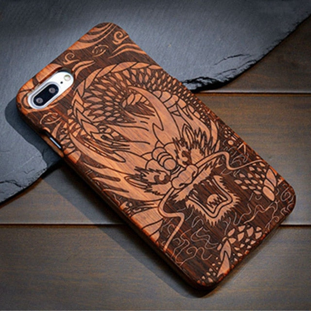 Wood Case For Samsung Galaxy S5 S6 S7 S8 S9 Edge Plus Note 3 8 9 Celular Phone Cases Cover 100% Natural Bamboo Carving Fundas