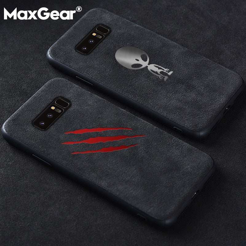 Luxury Suede Leather Fur Cover Case For Samsung Galaxy S7 Edge S8 S9 S10 Plus Note 8 9 Soft Silicone Telefon Kilifi Fundas Coque