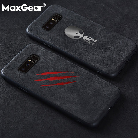 Luxury Suede Leather Fur Cover Case For Samsung Galaxy S7 Edge S8 S9 S10 Plus Note 8 9 Soft Silicone Telefon Kilifi Fundas Coque