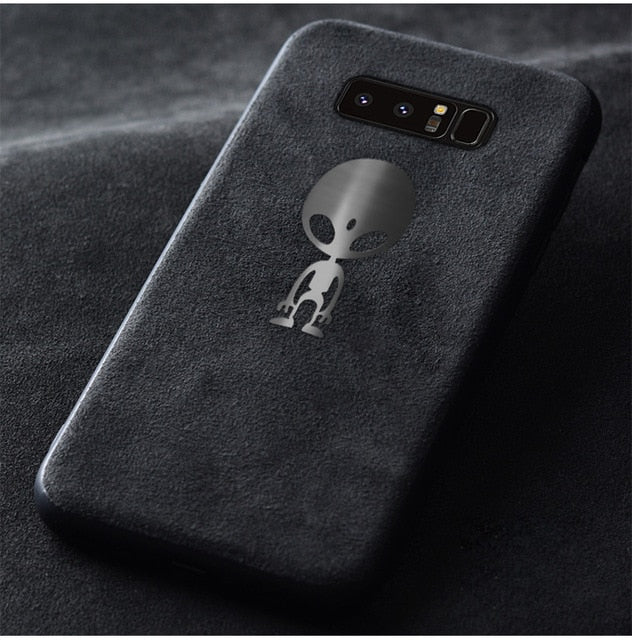 Luxury Suede Leather Fur Cover Case For Samsung Galaxy S7 Edge S8 S9 S10 Plus Note 8 9 Soft Silicone Telefon Kilifi Fundas Coque