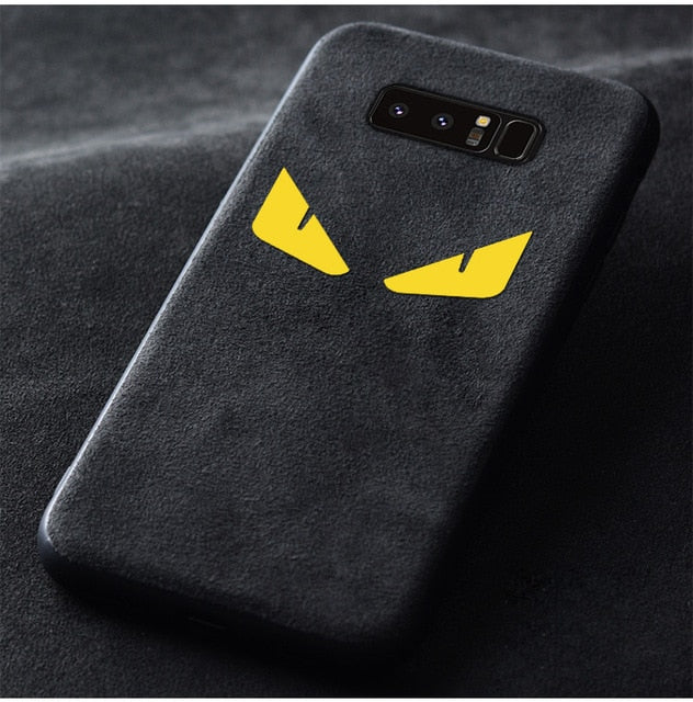 Luxury Suede Leather Fur Cover Case For Samsung Galaxy S7 Edge S8 S9 S10 Plus Note 8 9 Soft Silicone Telefon Kilifi Fundas Coque