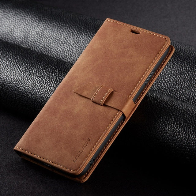 USLION Luxury Flip Leather Phone Case For iPhone 7 5 5s SE 6 6 Plus Wallet Card Slots Cases Cover For iPhone X XS Max XR 8 Plus