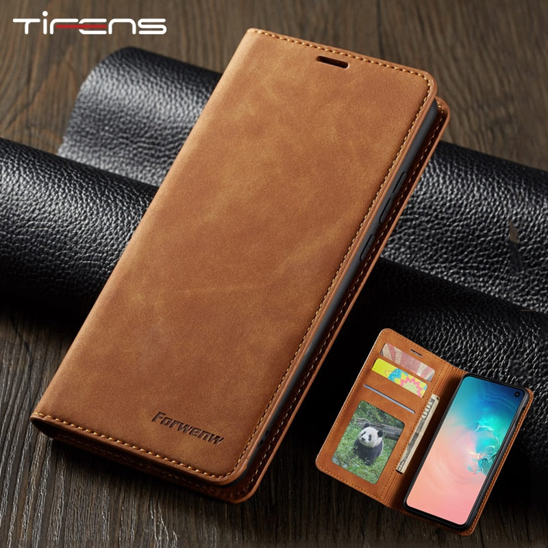 Leather Flip A50 A60 A70 A40 A30 A20 A10 A80 A90 Case For Samsung S9 S8 S7 Edge S10 J4 J6 Plus A7 A8 2018 Note 9 10 Magnet Cover