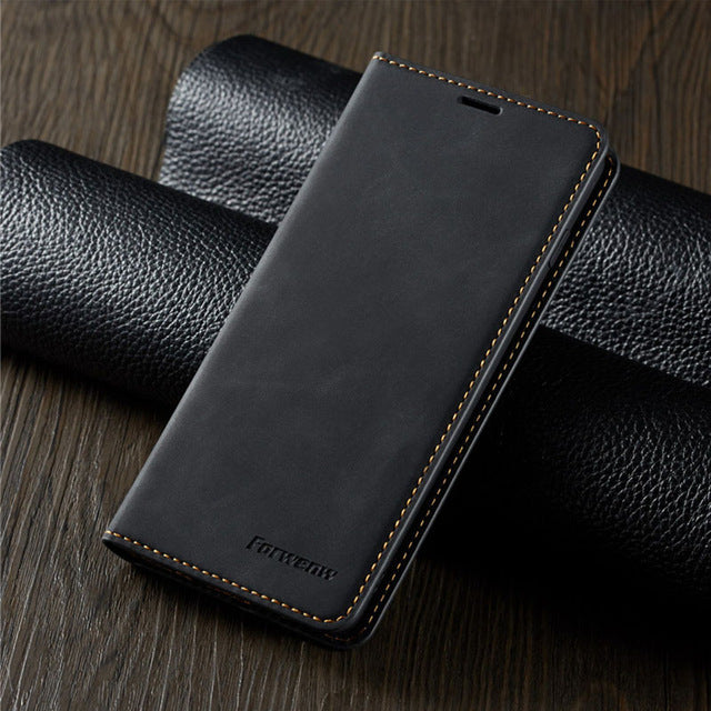 Leather Flip A50 A60 A70 A40 A30 A20 A10 A80 A90 Case For Samsung S9 S8 S7 Edge S10 J4 J6 Plus A7 A8 2018 Note 9 10 Magnet Cover