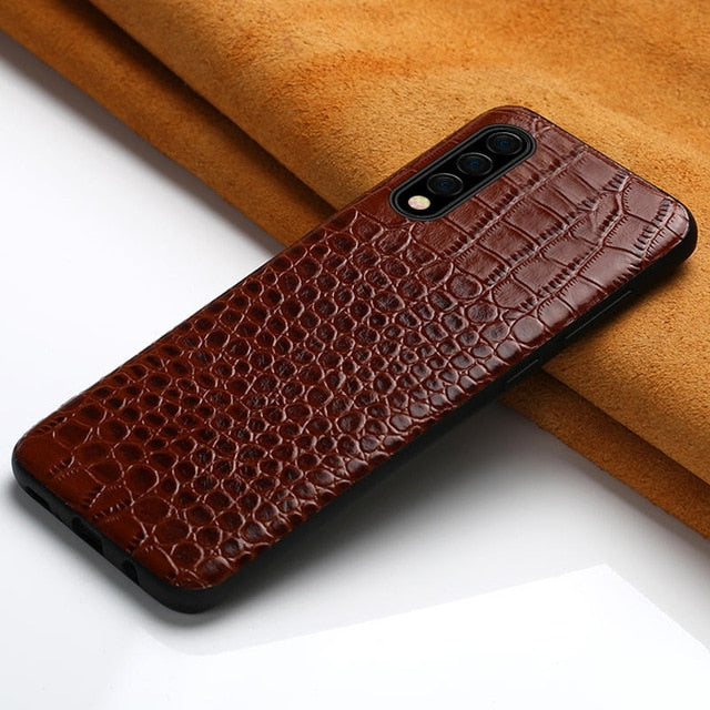 Genuine Leather mobile phone case for Samsung galaxy A50 A70 S10 S7 S8 S9 Plus A8 A7 2018 Note 10 Pro 360 Full protective cover