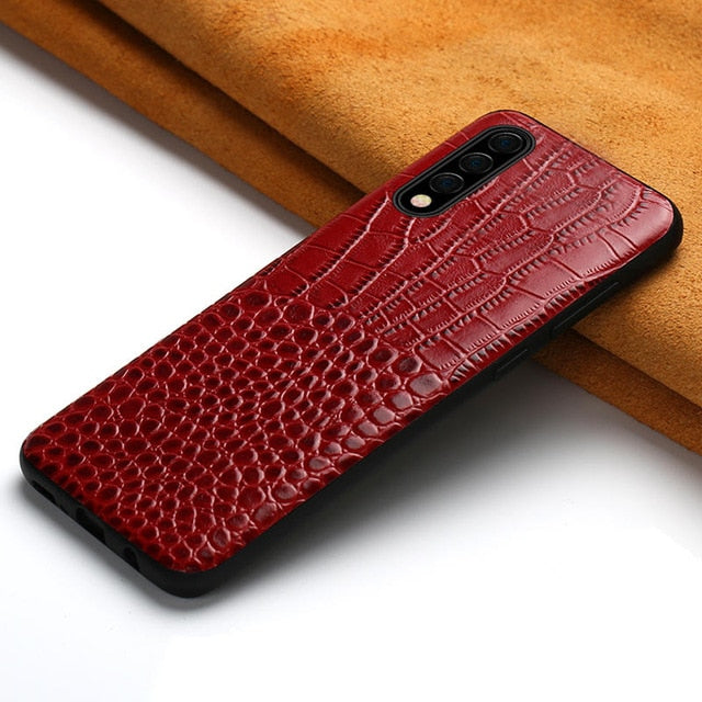 Genuine Leather mobile phone case for Samsung galaxy A50 A70 S10 S7 S8 S9 Plus A8 A7 2018 Note 10 Pro 360 Full protective cover