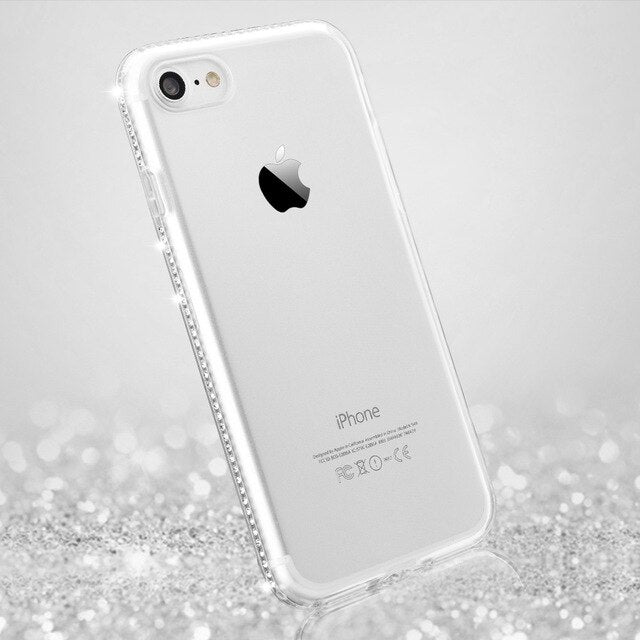 For Huawei P8 P9 P20 Lite Plus Case Silicone Clear Diamond Soft TPU Phone Cases for Huawei P20 Pro P8 P9 Rhinestone Cover