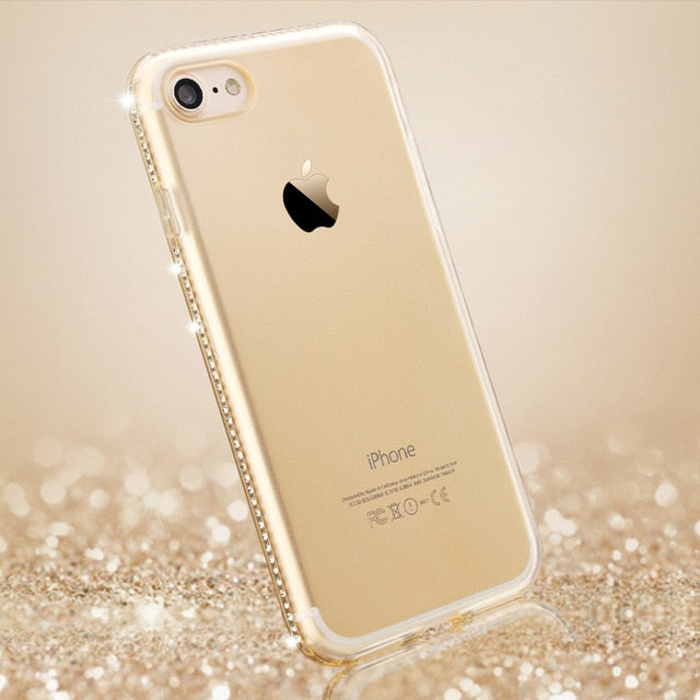 For Huawei P8 P9 P20 Lite Plus Case Silicone Clear Diamond Soft TPU Phone Cases for Huawei P20 Pro P8 P9 Rhinestone Cover