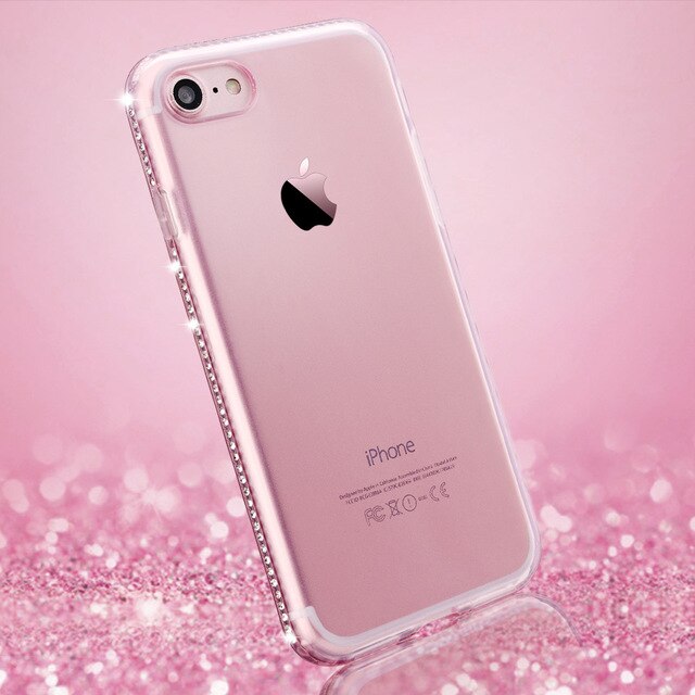 For Huawei P8 P9 P20 Lite Plus Case Silicone Clear Diamond Soft TPU Phone Cases for Huawei P20 Pro P8 P9 Rhinestone Cover