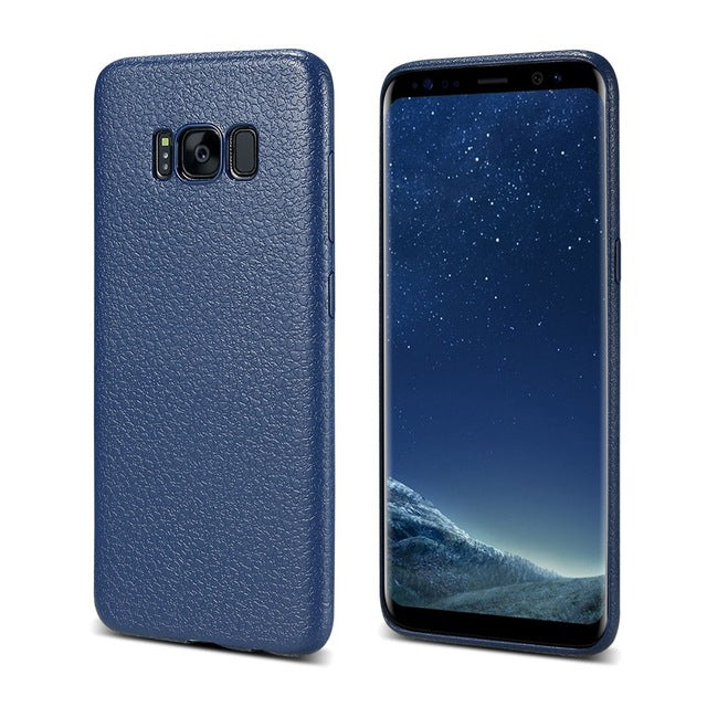 FLOVEME Ultra Thin Leather Skin Case For Samsung S8 S9 Plus Note 9 Business Case For Samsung Galaxy S8 S9 Plus Back Protector