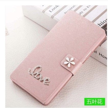 Luxury Flip Case For Samsung Galaxy J3 2017 J330 J330F J 3 J300 2016 J320F Prime J3pro Phone Bag Cover With LOVE & Rose Diamond
