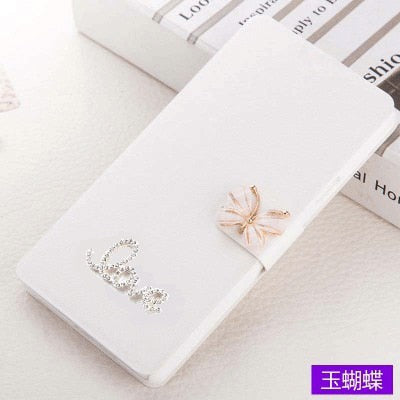 Luxury Flip Case For Samsung Galaxy J3 2017 J330 J330F J 3 J300 2016 J320F Prime J3pro Phone Bag Cover With LOVE & Rose Diamond
