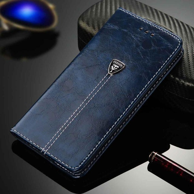 USLION Luxury Flip Leather Phone Case For iPhone 7 5 5s SE 6 6 Plus Wallet Card Slots Cases Cover For iPhone X XS Max XR 8 Plus