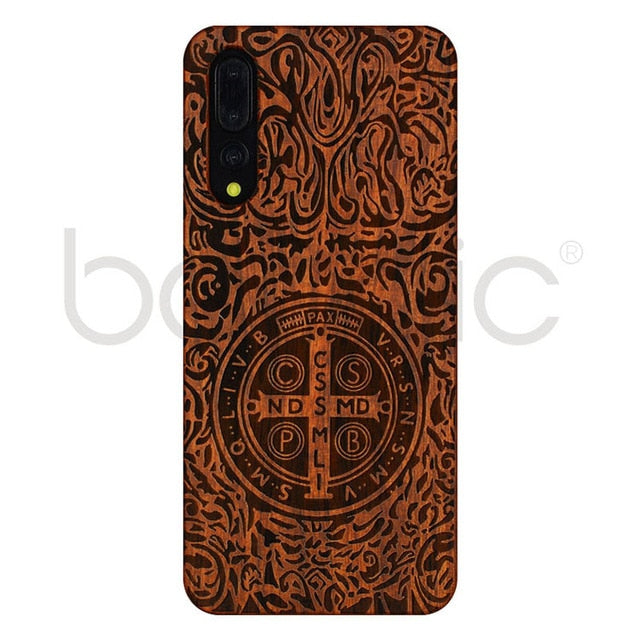 Unique Huawei P20 Pro Case P20pro Wood Bamboo PC Hard Protective Shell Case For Huawei P20 Lite Phone Accessories