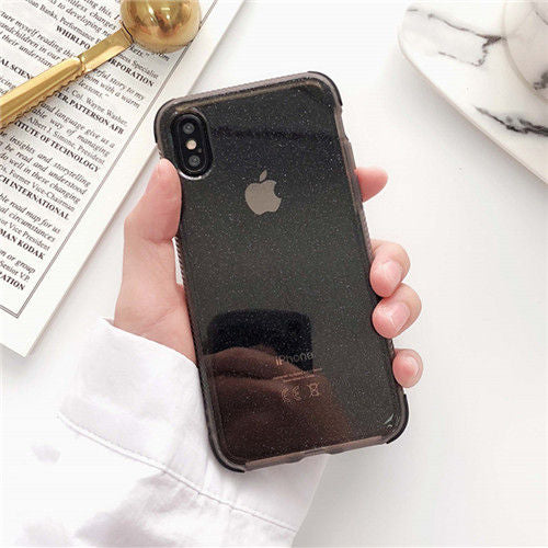 Shining Glitter Powder diamond Phone Case For iPhone X XR XS Max 8 7 Plus 6 6SPlus Transparent Soft Shockproof Back Cover