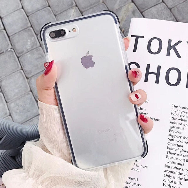 Shining Glitter Powder diamond Phone Case For iPhone X XR XS Max 8 7 Plus 6 6SPlus Transparent Soft Shockproof Back Cover