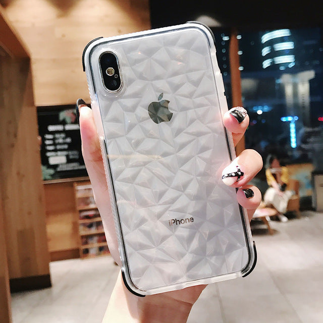 Shining Glitter Powder diamond Phone Case For iPhone X XR XS Max 8 7 Plus 6 6SPlus Transparent Soft Shockproof Back Cover