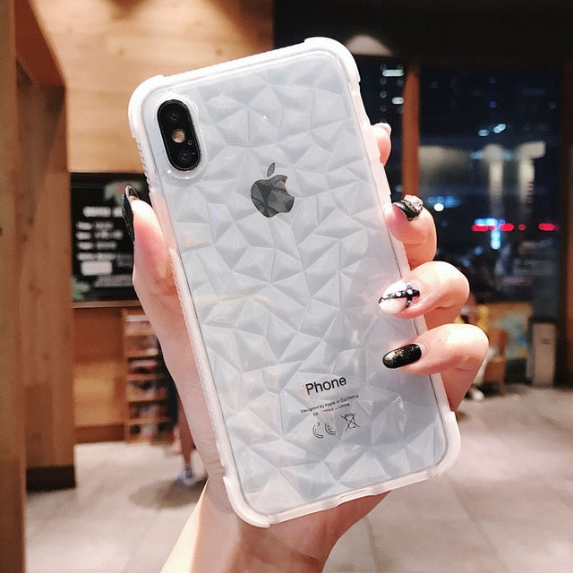 Shining Glitter Powder diamond Phone Case For iPhone X XR XS Max 8 7 Plus 6 6SPlus Transparent Soft Shockproof Back Cover