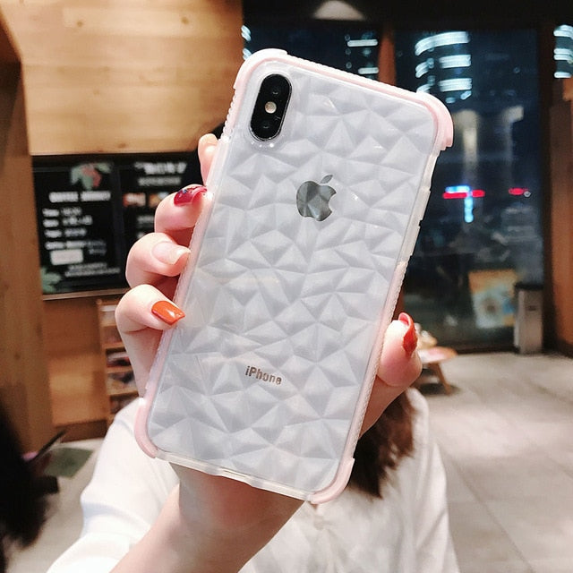Shining Glitter Powder diamond Phone Case For iPhone X XR XS Max 8 7 Plus 6 6SPlus Transparent Soft Shockproof Back Cover