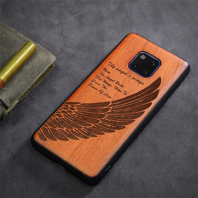2019 New Huawei Mate 20 Pro Case Slim Wood Back Cover TPU Bumper Case For Huawei Mate 20X Phone Cases Mate20
