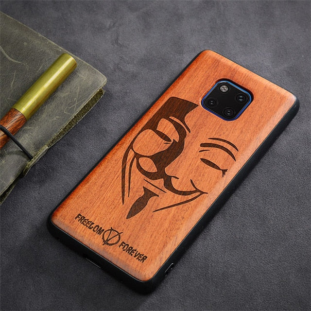 2019 New Huawei Mate 20 Pro Case Slim Wood Back Cover TPU Bumper Case For Huawei Mate 20X Phone Cases Mate20