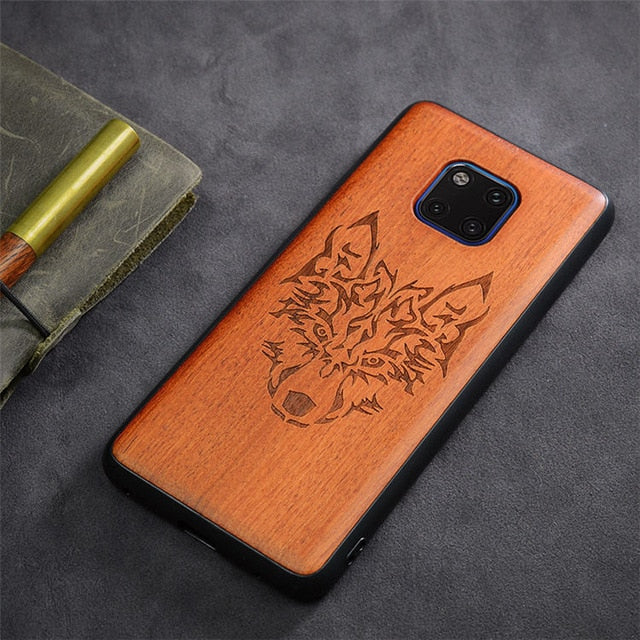 2019 New Huawei Mate 20 Pro Case Slim Wood Back Cover TPU Bumper Case For Huawei Mate 20X Phone Cases Mate20
