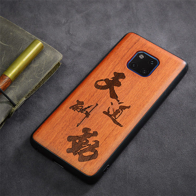 2019 New Huawei Mate 20 Pro Case Slim Wood Back Cover TPU Bumper Case For Huawei Mate 20X Phone Cases Mate20