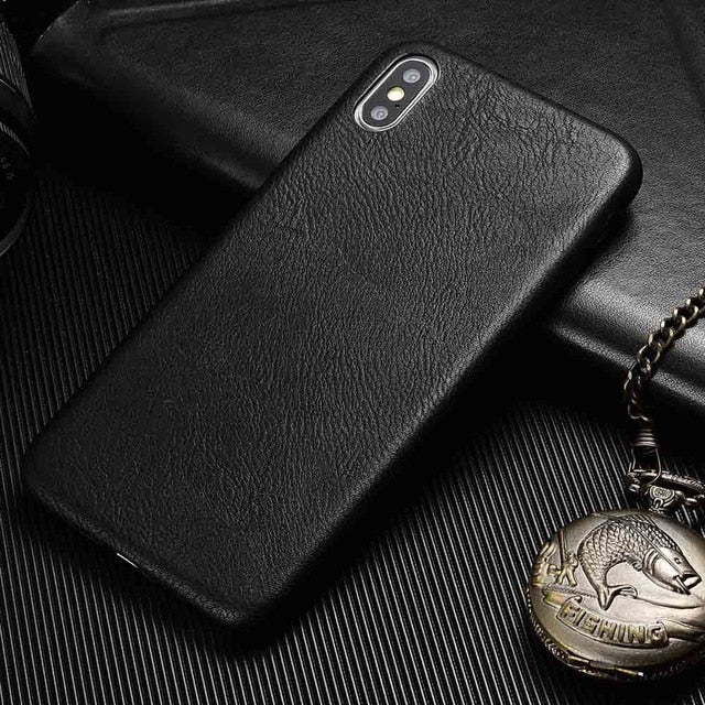 PU Leather Phone Case for iPhone 6 6S Plus 7 8 Plus Shockproof Bumper Phone Case for iPhone X XS Max XR XS Prime Coque