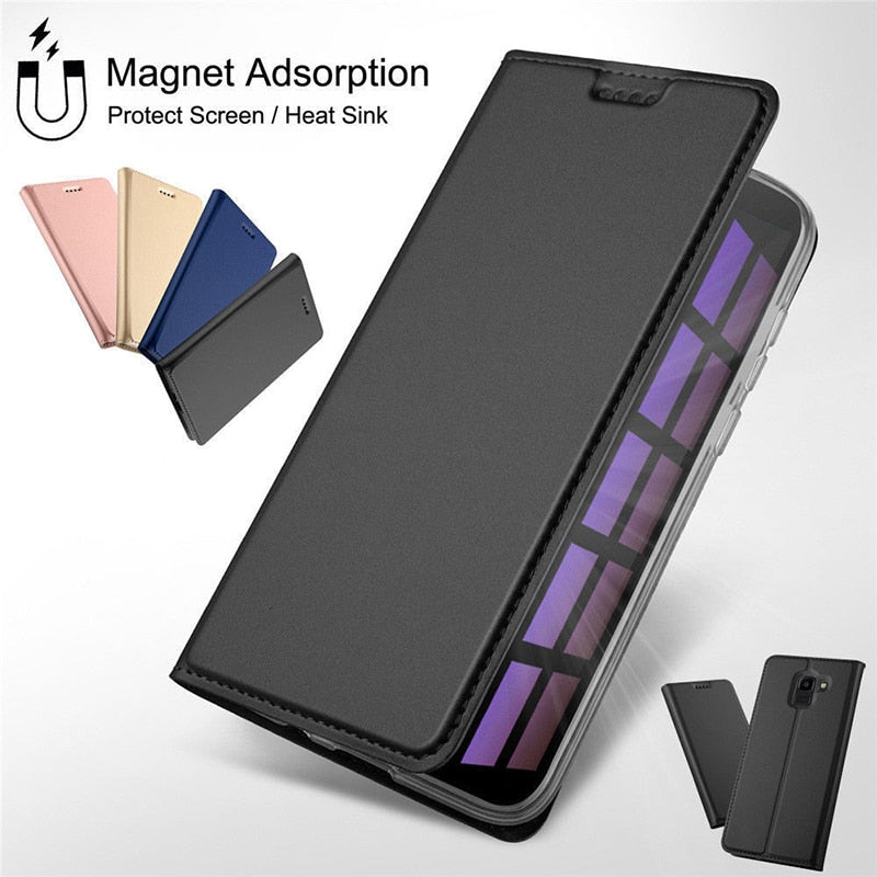 Magnetic Leather Book Flip Phone Case For Xiaomi Mi A2 Lite A1 Card Holder Cover For Redmi Note 7 5 6 Pro 5A Prime 4X 4 6A Plus