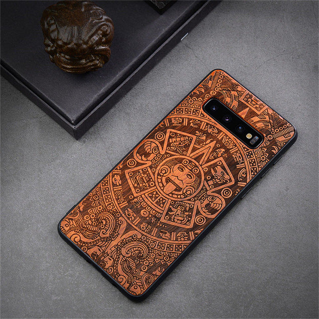2019 New For Samsung Galaxy S10 Case Slim Wood Back Cover TPU Bumper Case On For Samsung S10 Samsung s10 plus Phone Cases