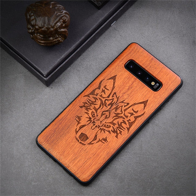 2019 New For Samsung Galaxy S10 Case Slim Wood Back Cover TPU Bumper Case On For Samsung S10 Samsung s10 plus Phone Cases