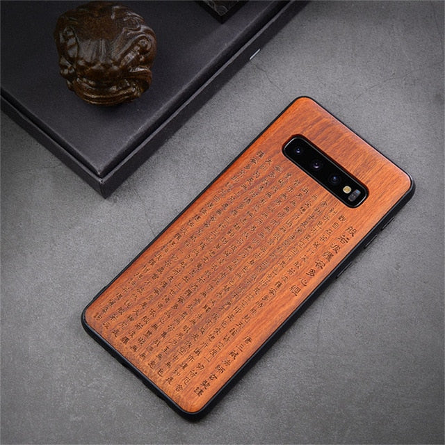 2019 New For Samsung Galaxy S10 Case Slim Wood Back Cover TPU Bumper Case On For Samsung S10 Samsung s10 plus Phone Cases